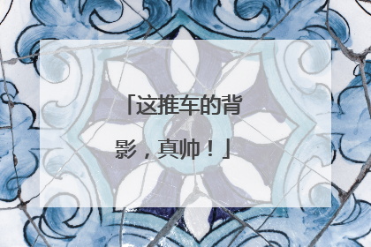 这推车的背影，真帅！